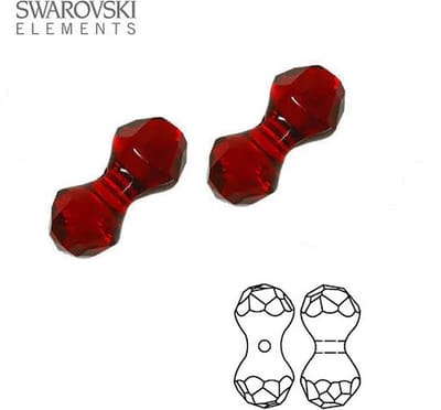 Swarovski Elements, Modular kralen (5150), 11x6mm, siam, 6 stuks