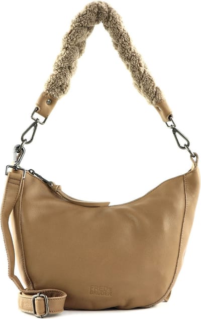 FREDsBRUDER Leren Schoudertas Chinte Shoulderbag Coffee & Cream Lichtbruin