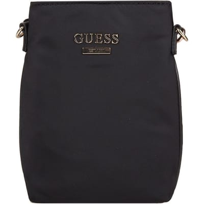 GUESS schoudertas telefoontasje Follie Travel Chit Chat Phone Bag Black zwart