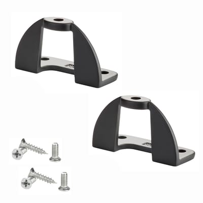 SOTECH set van 2 meubelgreepadapters (45 x 19,5 x 26 mm, mat zwart, max. deurdikte 20 mm) adapter incl. montagemateriaal voor vouw- en schuifdeuren