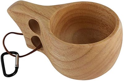 Dailygoods - Dubbel Gat Cup - Rubber Hout Koffie Beker voor Reizen