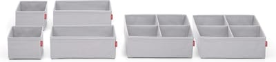 Rayen 6 x Lade onganizer in verschillende maten 2 stuks 14 x 14 x 10 cm en 2 stuks 14 x 28 x 10 cm en 2 stuks 28 x 28 x 10 cm.