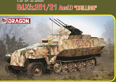 Dragon Modelbouwpakket Militaire voertuigen - 6862 Sd.Kfz. 251/21 Ausf. D -Drilling- - Militair Voertuig Plastic - 1:35 - Modelbouw