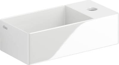 Clou New Flush 3 fontein 35x18cm inclusief plug met kraangat keramiek glanzend wit