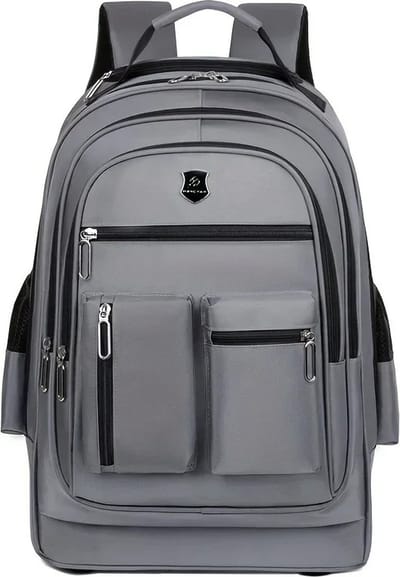 Mygroot - Reisrugzak Met Wielen - Grote Capaciteit - Meerlaagse Trolley - Bagagetas - Multifunctionele Weekendtas - Rugzak – Grijs.