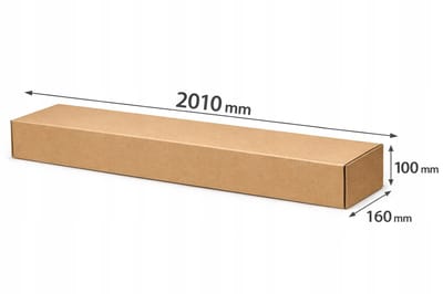 Kartonnen verpakking, Vouwdoos, Smalle, Lange doos, 2010 x 160 x 100 mm