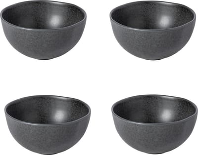 Costa Nova - servies Livia mat zwart kom 13 cm set van 4
