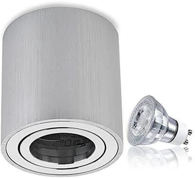 Led Opbouwlamp GU10 7W Warm Wit - Draaibare Plafondspot van Hoogwaardig Aluminium