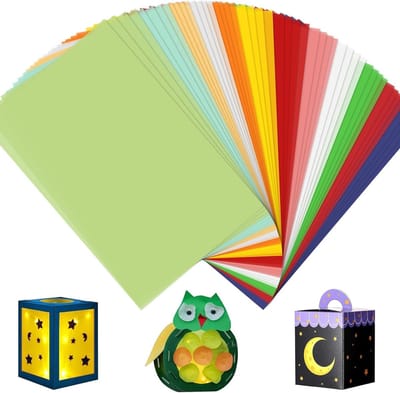 48 Vellen Transparant Kleurrijk Papier A4 voor Printen en Knutselen - 12 Kleuren voor Creatieve Projecten, Lanterns en DIY Decoraties