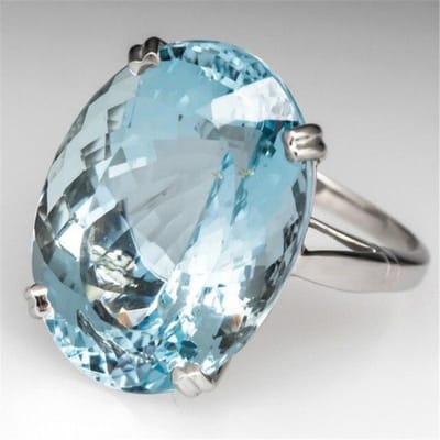 Mode Verlovingsaanzoek Gans Ei Diamanten Ring 925 Sterling Zilver Oceaanblauw Aaa Zirkoon Ring Sieraden Ring 8 gray