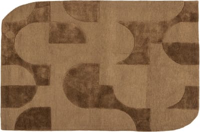 WOOOD Livo Vloerkleed - Wol/Katoen - Bruin - 170x240