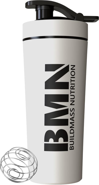 BMN® Premium RVS Shakebeker – Eiwit & Proteïne Shaker - Shakebekers – BPA Vrij – 740 ML – Wit
