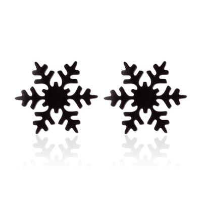 Joboly Sneeuwvlok Oorknoppen Vrouw Oorbellen - Dames - Zwart
