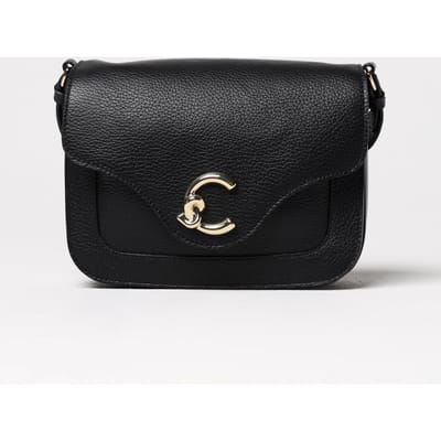 COCCINELLE Leren Schoudertas C-Me Crossbody Bag Noir Zwart