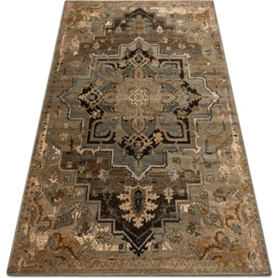 Kleden Rugsx Wollen tapijt OMEGA ABBAS Vintage, rozet cognac 200x300 cm