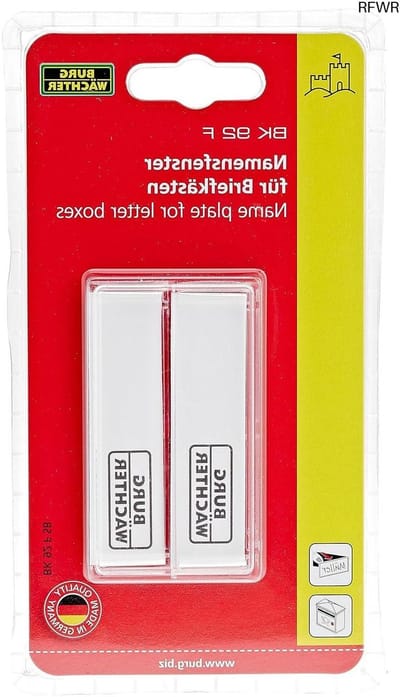 RFWR® Set van 2 naamplaatjes voor brievenbus - Weerbestendige verzinkte staalplaat accessoires