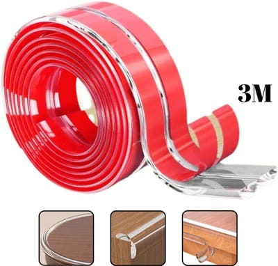 3M Tafelrandbeschermer Transparant – Meubelhoekbeschermer Baby Veilig – 300cm Zelfklevend PVC Strip