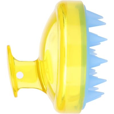 Siliconen Shampoo Hoofdhuid Douche Baden Haar Wassen Massage Massager Borstel Kam Rood geel