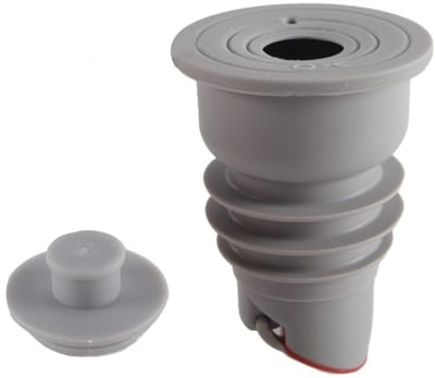 Dailygoods- Afvoerplug Uitstekende Afdichting - Afvoerplug Wasmachine - Afvoerbuisconnector - Siliconen - Grijs - Geschikt voor 18-35 mm