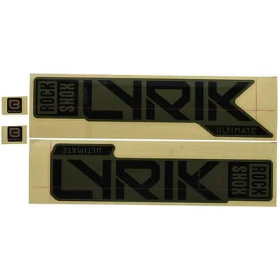Rockshox Lyrik Ultimate 27/29 Fork For Gloss Green 2023+ Stickerset Zilver