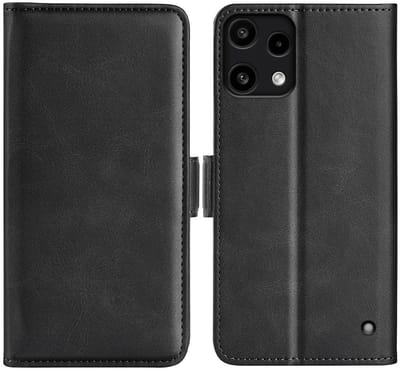 MobyDefend Hoesje - Geschikt voor Nothing Phone (3a) Lite - Luxe Wallet Book Case (Sluiting Zijkant) - Zwart