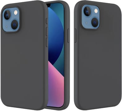 MobyDefend Hoesje - Geschikt voor iPhone 14 - Matte Siliconen Backcover - Zwart