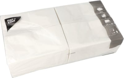 250 Servetten, 2-laags 1/8 vouw 40 cm x 40 cm wit