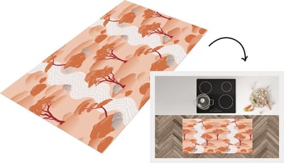 Keukenloper - Loper keuken - Tuin - Japan - Patroon - Azië - 120x60 cm - Keukenloper vinyl