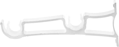 Gordijnroede houder - Dubbele houder - Vensterdecoratie - Stabiele constructie - 216 cm lengte - Wit
