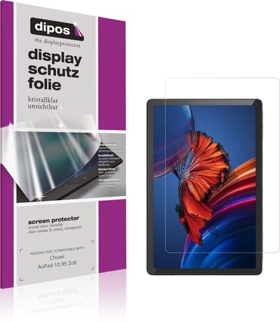 dipos – 2x Beschermfolie geschikt voor Chuwi AuPad 10.95 Zoll | Krasbestendige & heldere Screenprotector Ultra-Thin