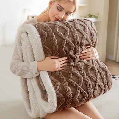Extra Dikke Sherpa Fleece Deken voor Bank en Bed - Zacht, Warm en Pluizig - 150x180 cm