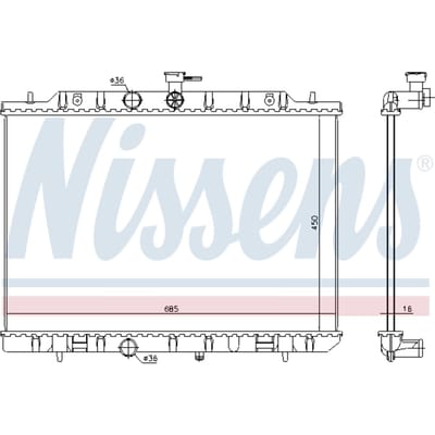 Radiator, motorkoeling NISSENS 67365
