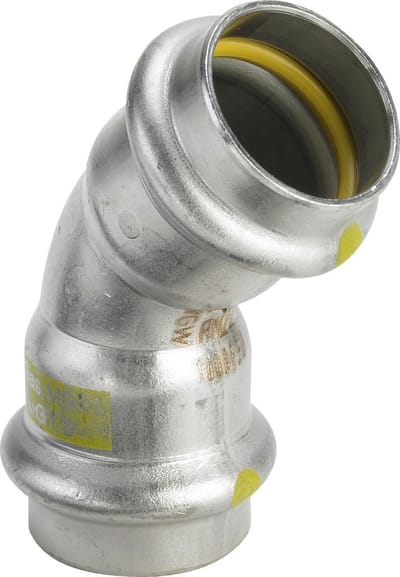 Viega Sanpress Inox G-bocht 45 graden, d 35mm roestvrij staal model 0226, 486167