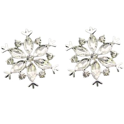Clip Oorbellen- Ster- Zilverkleur 2.5 cm- Kerst- geen gaatje- Charme Bijoux