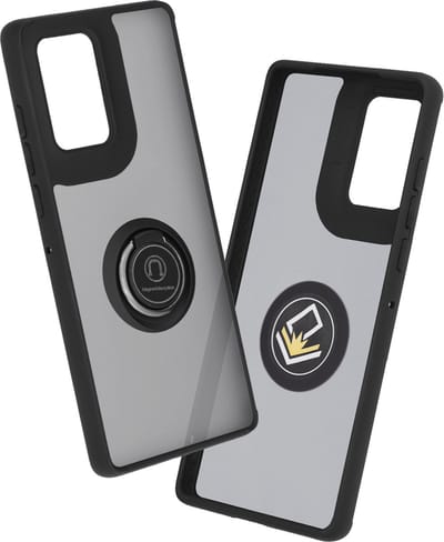 Hoesje geschikt voor Motorola Edge 50 Fusion - Techsuit Glinth Back Cover met ring en magneet - Zwart