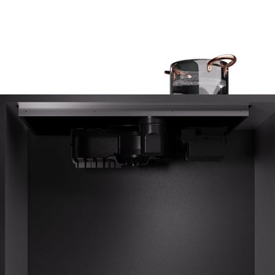 Klarstein Inductiekookplaat AirJet Met Afzuiging - 12 kW, Boost 750 m³/u, A++ Efficiëntie, 9 Standen, Stil 58 dB, Touchbedieningspaneel, Bridge-Connect, Actieve Koolstoffilter, Zwart - 7300W - Inbouw voor Keuken - Induction Hob