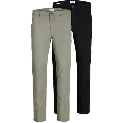 JACK & JONES Marco Dave Pk loose fit - heren chino - zwart olijfgroen