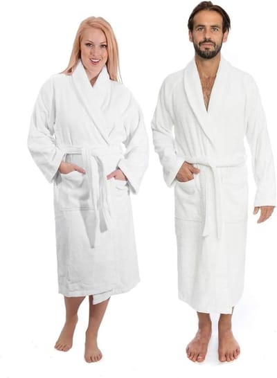 Luxe Badjas Katoen - Zacht & Pluche Unisex Hotelkwaliteit 400 g/m²