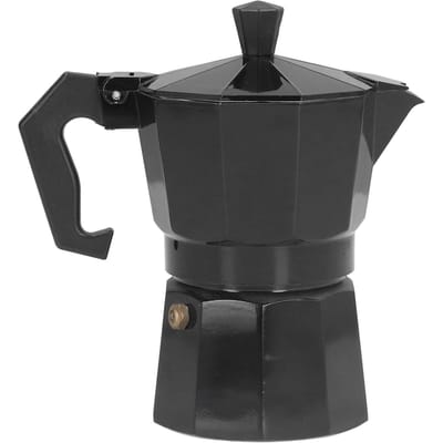 Cafetière Percolateur Italienne 150ML 3 Tasses Aluminium Cafetière Ménagère Moka Café Théière Rouge L(for 6.5-9kg)