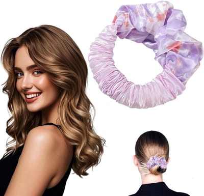 Zijdeachtige Krullen zonder Hitte - Zachte Slapende Krulrollers voor Lang en Dik Haar, Perfect voor Dames (Paars)