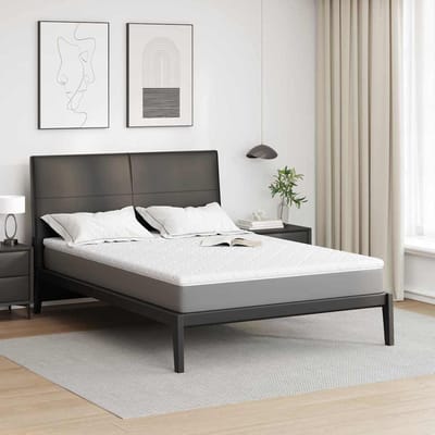 vidaXL - Kokos - Topper - Wit - 140 - x - 190 - cm - Jacquard - stof
