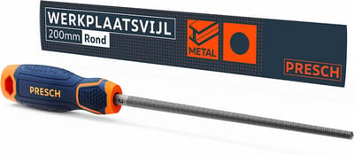 Werkplaatsvijl Rond - Metaalvijl Houtvijl - Metaal Bewerken - Rondom Gekapt H2 - 200mm Lengte