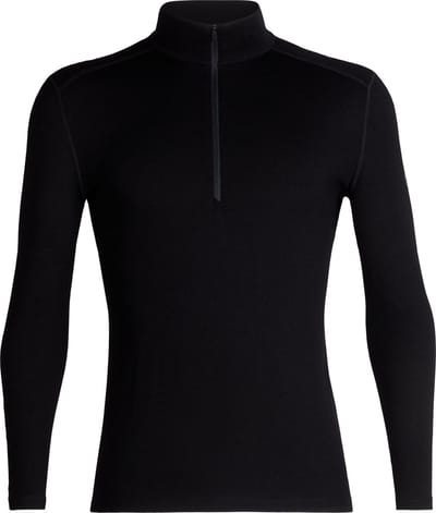 Icebreaker Men's Tech Top Long Sleeve Half Zip Black - XL