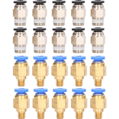 20 stuks 3D-printer pneumatische fitting PC4?M6 PC4?10 Accessoireset Kit voor Creality Ender 3 beige