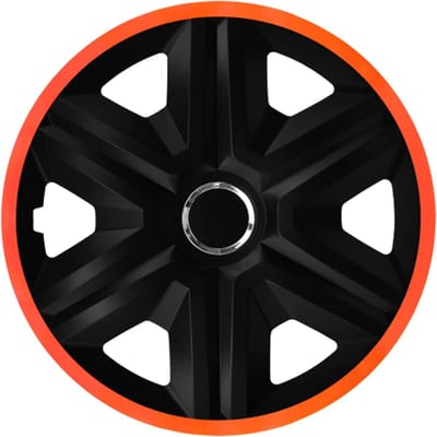 NRM - Wieldoppen 15" Fast Lux - Set van 4 stuks - Oranje / Zwart