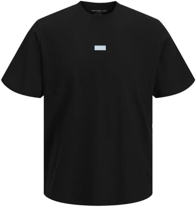 Jack & Jones T-shirt Jcoclub Badge Tee Ss Crew Neck 12295036 Black Mannen Maat - S