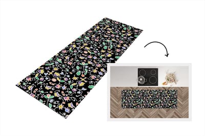 Keukenloper - Loper keuken - Patronen - Bloemen - Lente - 150x50 cm - Keukenloper vinyl