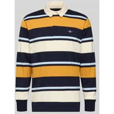 Sweatshirt met polokraag en labelstitching