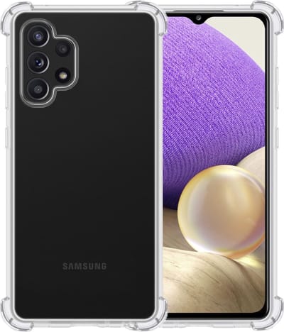 Hoesje - Geschikt voor Samsung Galaxy A32 5G - Sterk & Shockproof - Siliconen Case - Back Cover - Telefoon Hoes Shock Proof - Telefoonhoesjes - Transparant