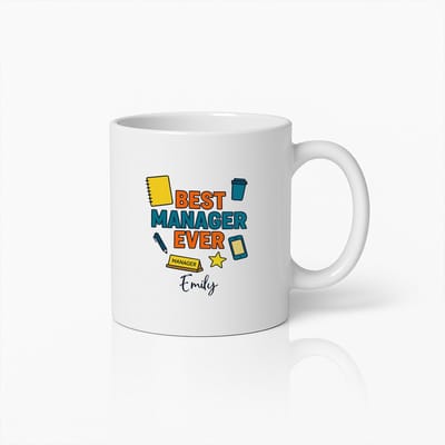 Best Manager Ever Gepersonaliseerde Mok – Koffiebeker met Naam – Bedankcadeau voor Leidinggevende, Manager of Teamleider